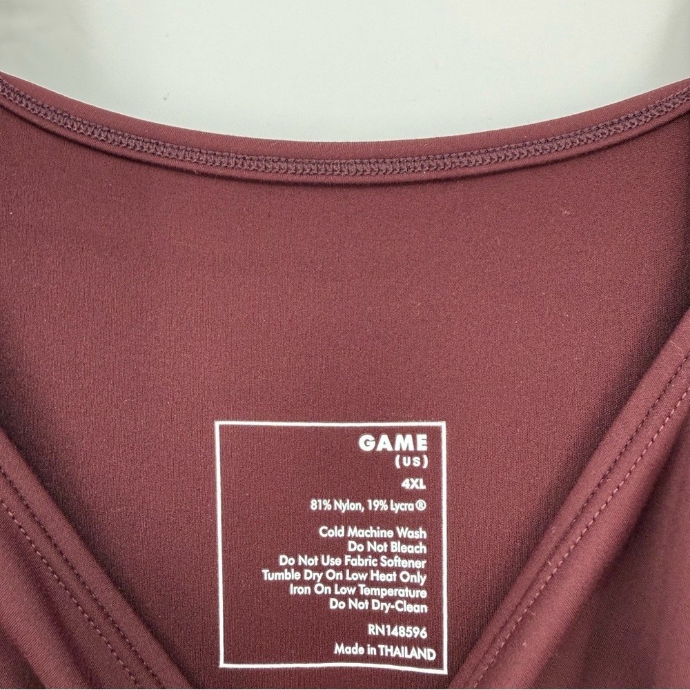 Universal Standard GAME Next-to-Naked Bodysuit in Black Cherry Size 4XL, 38-40 - Picture 11 of 13